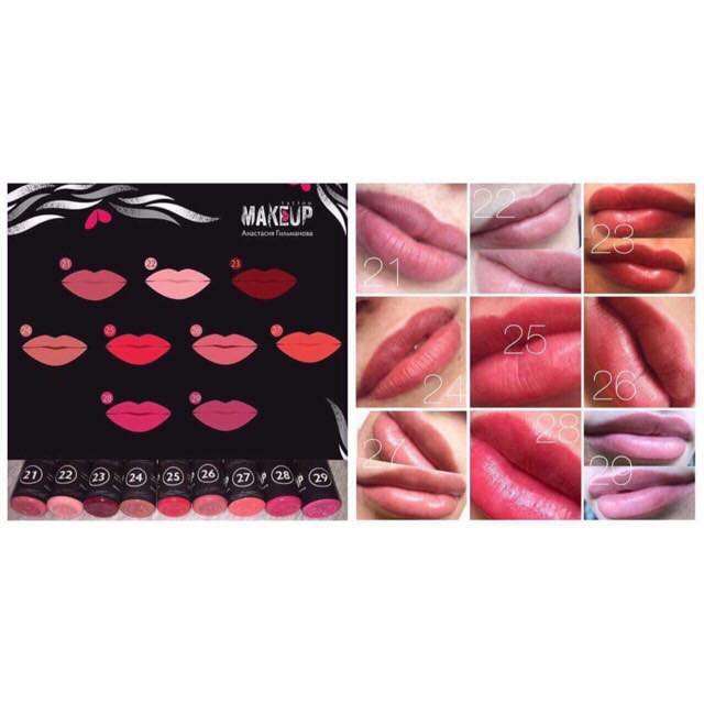 Mực Makeup chính hãng Nga phun xăm môi mày 10ml - Mực xăm môi trong veo đẹp đậm chất - Mực hữu cơ Nga nhanh bám