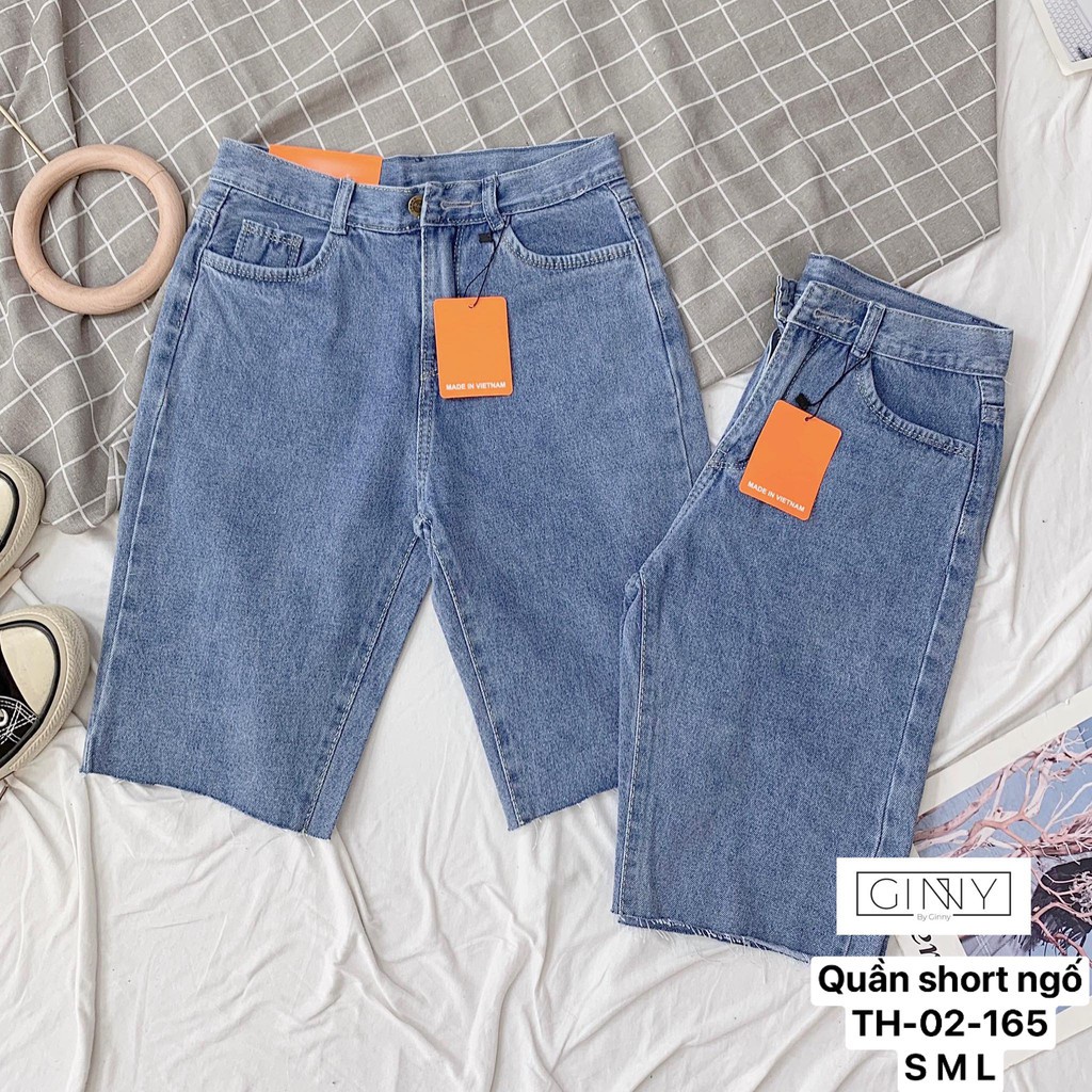 Quần Short Jean Nữ TH-02 | Quần Jean Lửng Thời Trang | Jean Nữ Ngố | GinHouse Shop | BigBuy360 - bigbuy360.vn