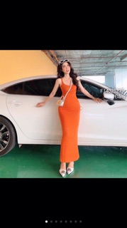 Đầm maxi thun ba lỗ ôm body!