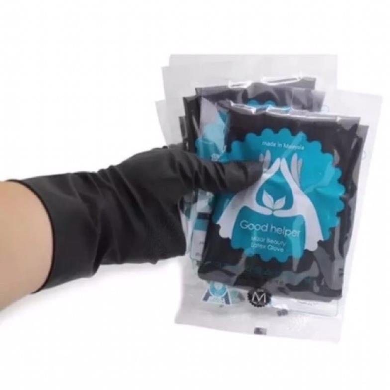 Găng Tay Cao Su Đen Làm Hóa Chất Cho Thợ Tóc Chuyên Nghiệp