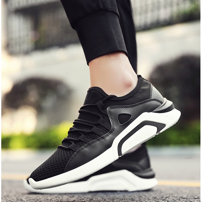 Giày thể thao sneaker nam D45, phong cách trẻ trung năng động, đế cao su non đi cực êm