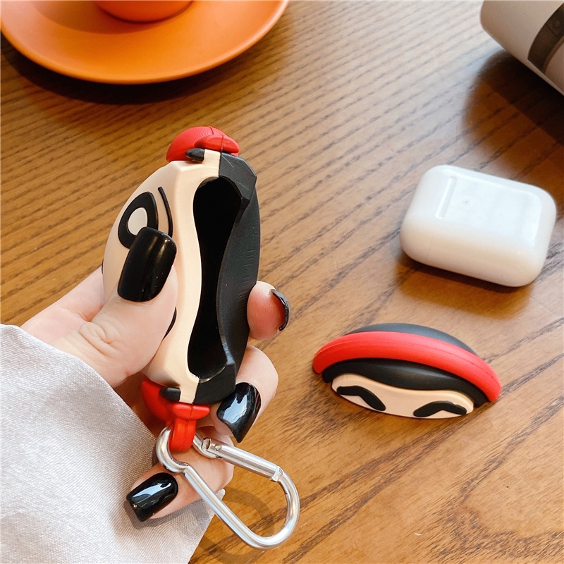 Vỏ bảo vệ hộp sạc tai nghe AirPods1 / 2 chống trượt chống rơi hình cậu bé bút chì dễ thương