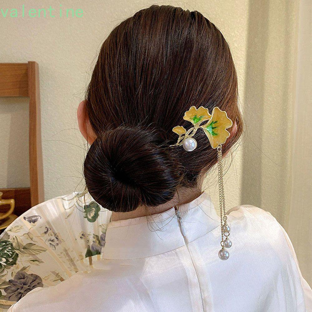 Trâm Cài Tóc Hình Đám Mây Bằng Lúa Mạch Phong Cách Trung Hoa Cổ Điển AVALENTINE Persimmon Dành Cho Nam Và Nữ