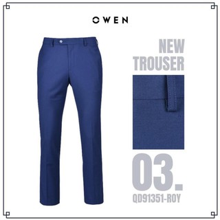 sale ( Xả Tết ) OWEN - Quần âu nam màu xanh navy cạp tăng đơ co dãn 91351 Cực . D08 . ¹