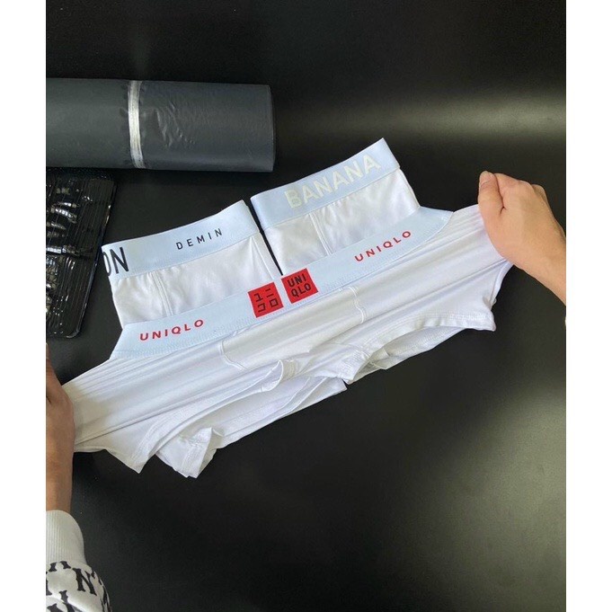 Quần Sịp Đùi Nam Uniqlo Cotton Co Giãn 4 Chiều.Quần Lót Nam Siêu Thoáng Đóng Túi Zip Xuất Khẩu