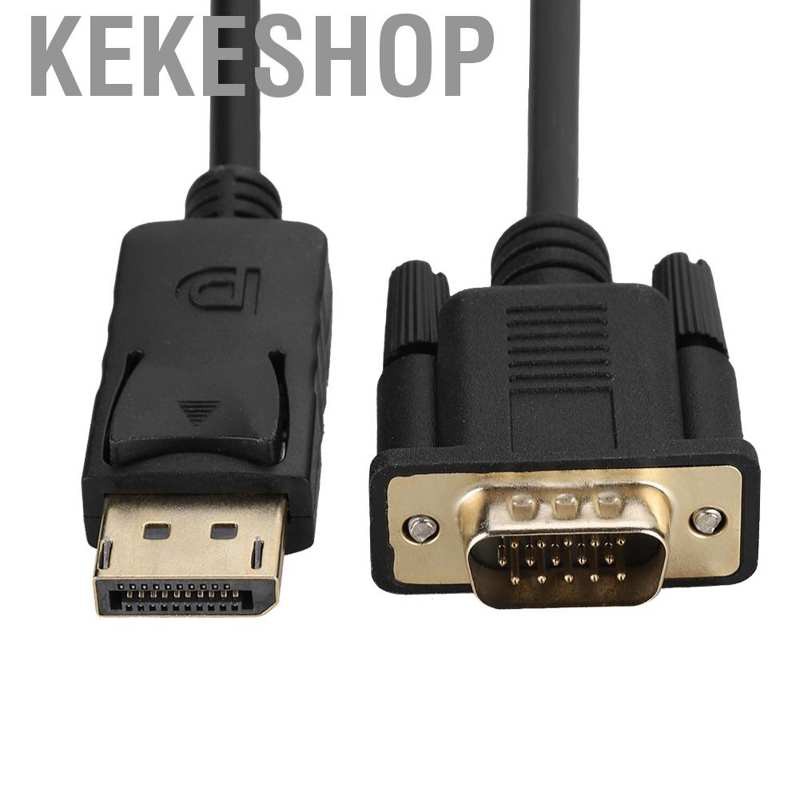 Kekeshop 1.8m HD 1080P DisplayPort DP to VGA Cable Converter Adapter for PC Laptop