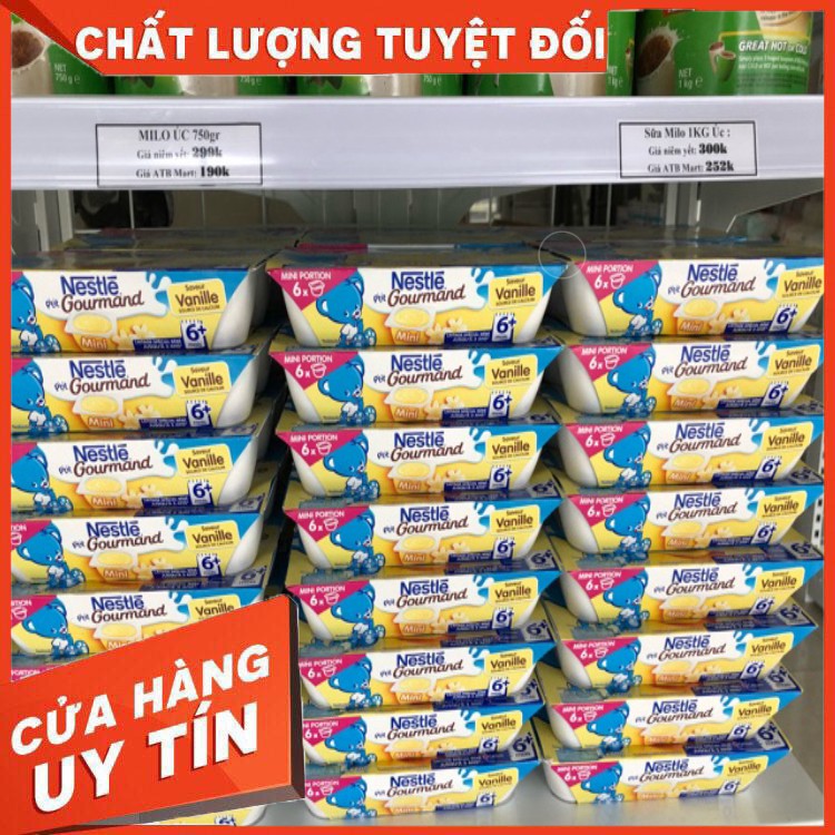 Váng sữa NESTLE Pháp 6m vỉ 6 hộpx60gr đủ 2 vị