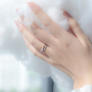 Nhẫn nữ kiểu dáng kép đính đá thời trang Lymlym Silver bạc 925 cao cấp