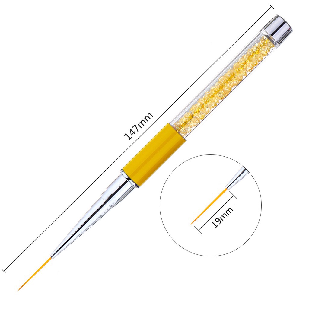 Monja Nail Art French Stripes lines Liner Brush 3D Flower Paint Drawing Pen