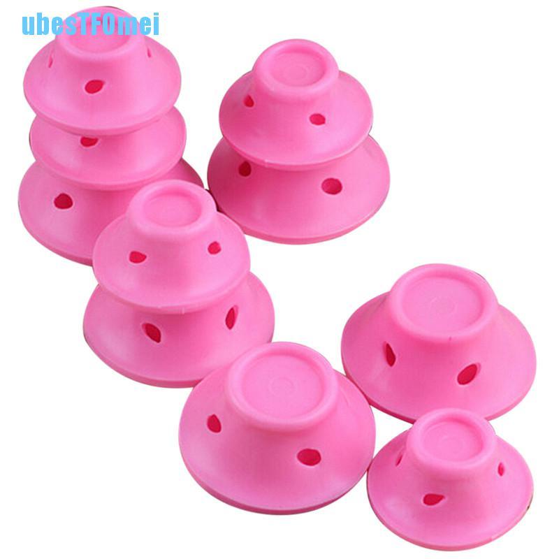 Set 10 Lô Cuốn Tóc Bằng Silicon Mềm DIY Dành Cho Nữ