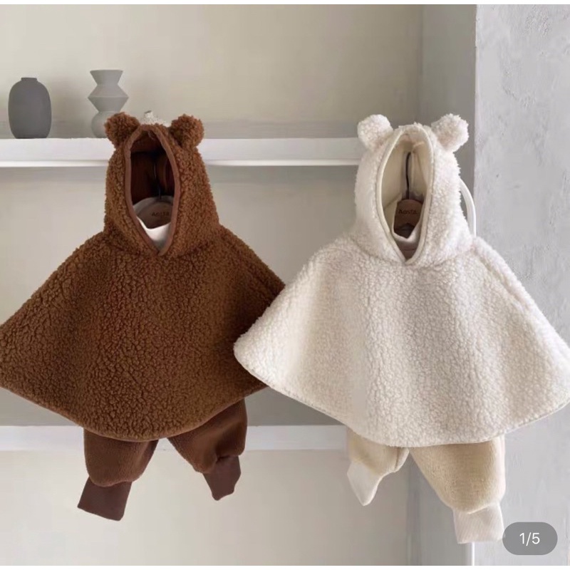 Áo choàng lông cừu siêu ấm áp cho bé Tiệm Su Kids