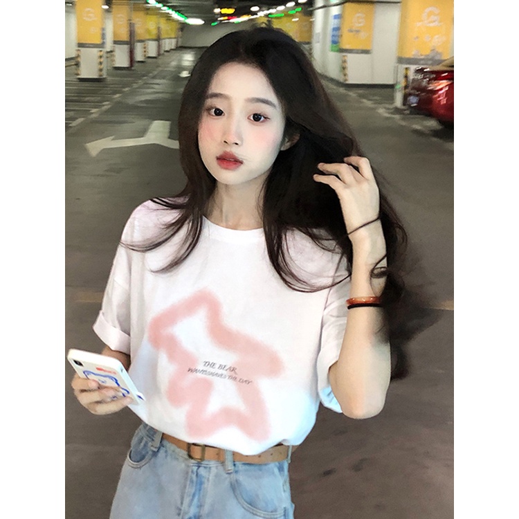NRVP Áo Thun Nữ Tay Ngắn In Hình Phong Cách Hàn Quốc Thời Trang Mùa Hè 2022