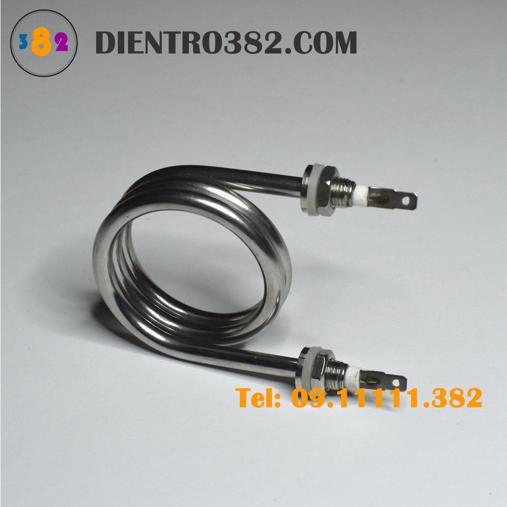 Điện trở nhiệt hấp bánh bao dạng xoắn lò so, mây so cho nồi hấp bánh bao inox 304 dạng xoắn lò so - Điện trở 382