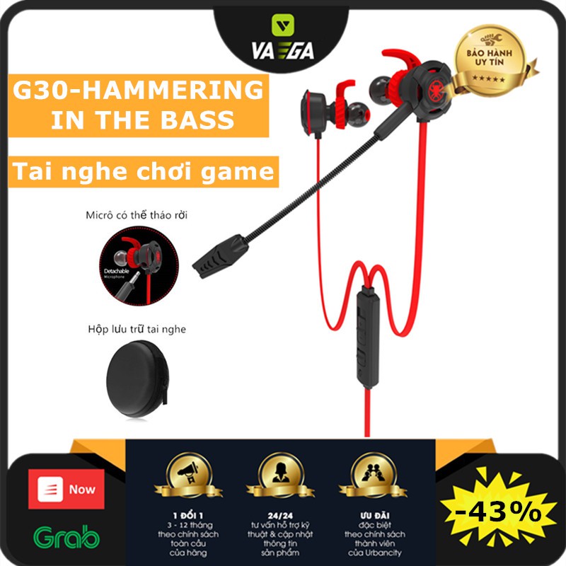 Tai nghe gaming nhét tai - Plextone G30 - Bass sâu-Âm thanh cực chất-Chính hãng - Tai nghe gaming cho điện thoại