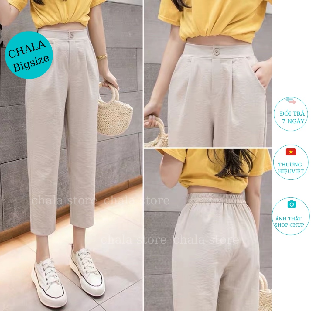 Quần Đũi Nữ Dáng Baggy Ống Đứng Dáng Dài Cạp Chun Lưng Cao Khóa Thật Công Sở