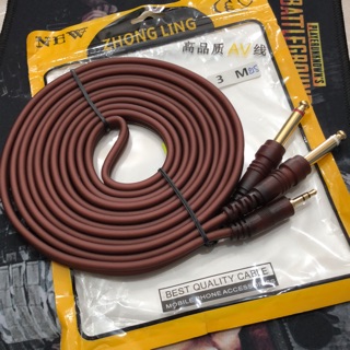 Dây chuyển từ jack 3.5ly ra 2 đầu 6.5ly dài 3 mét