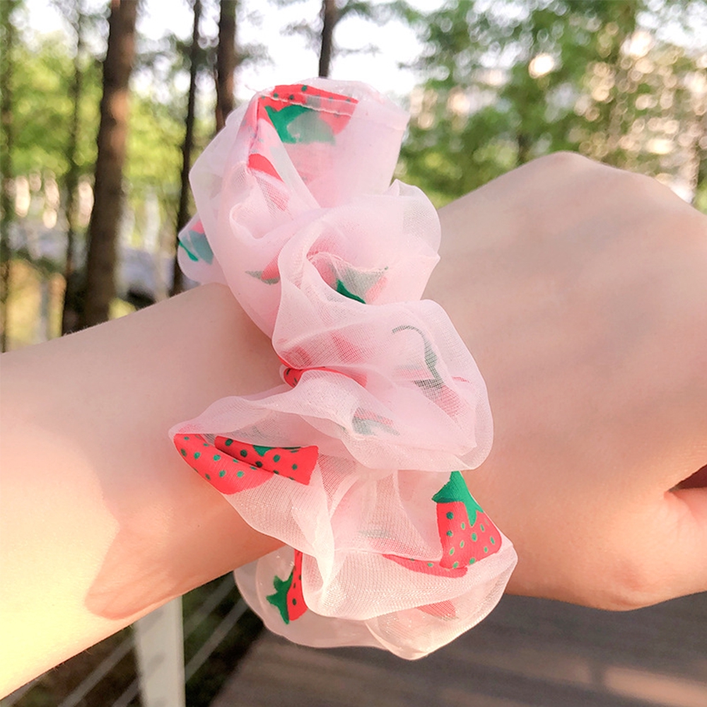 Dây Buộc Tóc Hình Quả Dâu Tây Xinh Xắn Cho Nữ