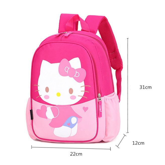 Balo đi học in hình mèo hello kitty dễ thương cho trẻ mẫu giáo