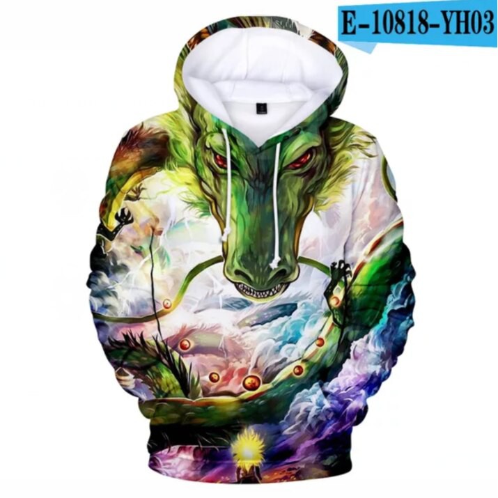 Áo Hoodies Nam In Hình Rồng 3d Cá Tính