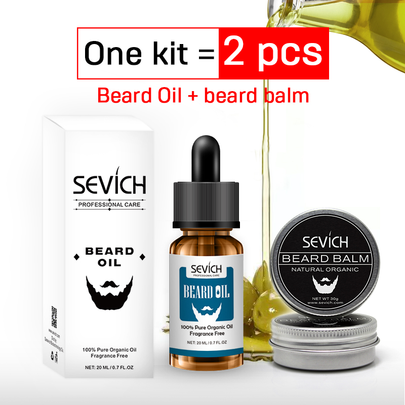 Bộ Mỹ Phẩm Chăm Sóc Râu SEVICH Với Sáp Dưỡng Hữu Cơ + Tinh Dầu Kích Thích Mọc Râu 20ml Cho Nam