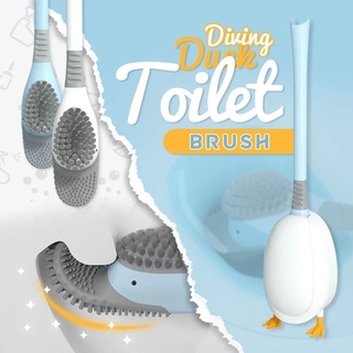 【COD】Cọ vệ sinh toilet thông minh bằng silicon siêu mềm hình vịt kiểu mới gắn tường kèm hộp đựng | Cọ rửa bồn cầu toilet gắn tường | Bàn chải vệ sinh hình chú vịt ngộ nghĩnh,chất liệu silicon siêu mềm mại