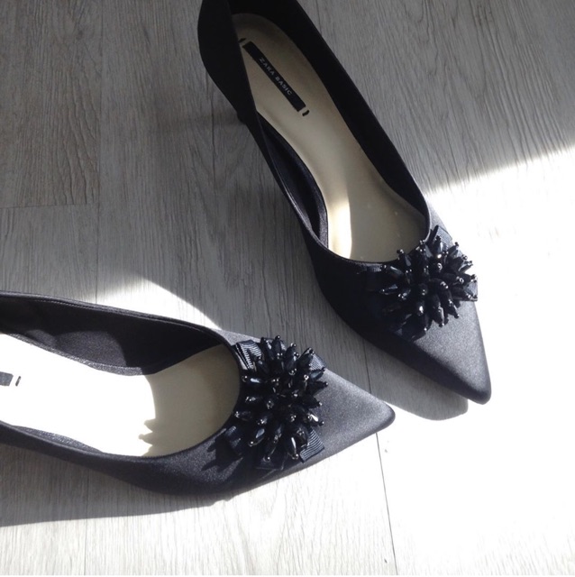 Sẵn giày zara satin sang chảnh