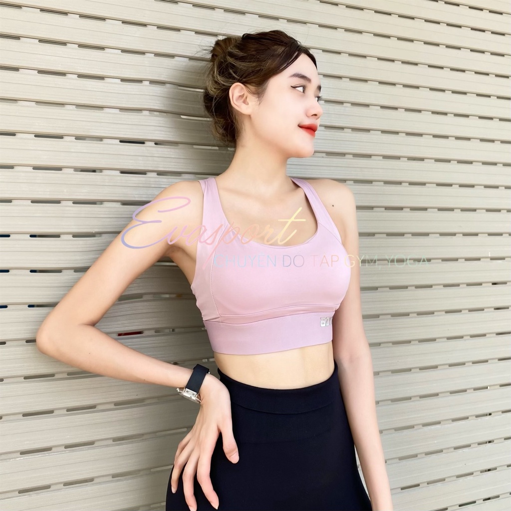 Áo bra tập gym nữ, zumba, yoga, aerobic, chạy bộ, hàng AZYT chất vải Lycra co giản 4 chiều, thấm hút mồ hôi Evasport