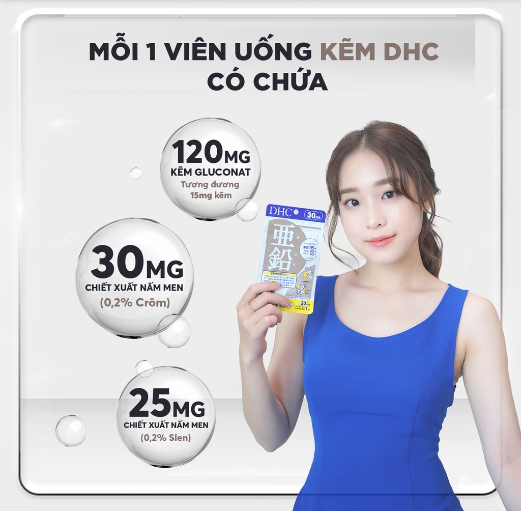 Viên uống Bổ sung Kẽm ZinC DHC gói 60 viên (60 ngày) | Shopee Việt Nam