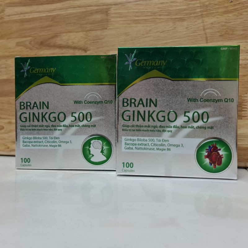 BRAIN Ginkgo 500 Giúp hoạt huyết, tăng cường lưu thông máu hộp 100 viên chính hãng | BigBuy360 - bigbuy360.vn