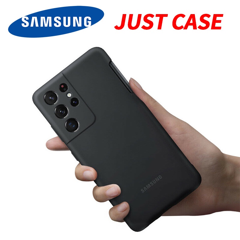 Ốp Điện Thoại Silicon Chính Hãng Mới Với Ngăn Đựng Bút S PEN Tương Thích Với SAMSUNG Galaxy S21 Ultra 5G Black Genuine SPEN S-PEN