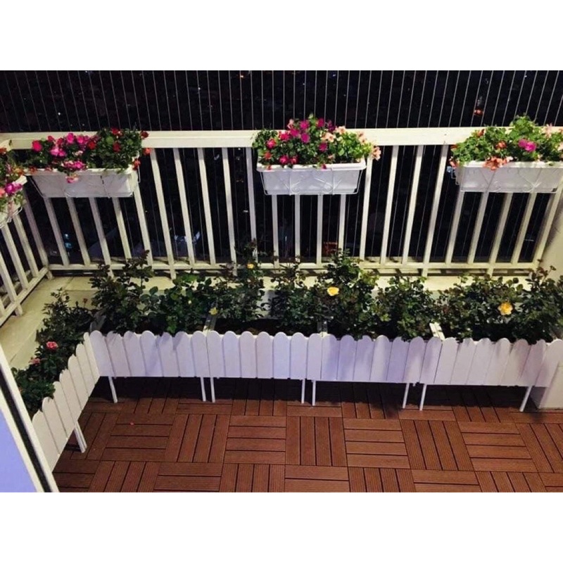 Chân sắt gác lên gờ thành tường chậu 50x20x20