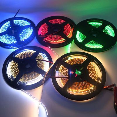 Led dây dán đổi màu rgb 5m có keo trang trí, đèn led dây dán 12v