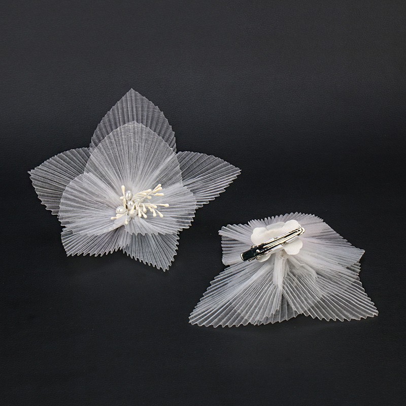 Kẹp Tóc Nhành Hoa Trắng Thanh Lịch MS:CT18 - Hưng Long PC