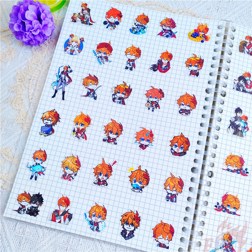 ★★★ Tác động của Genshin. Sticker Dán Trang Trí Nhật Ký Mini Tartaglia Q-1 ★★★ 60 Miếng Dán Trang Trí Album Thời Trang (Size: 2~3cm)