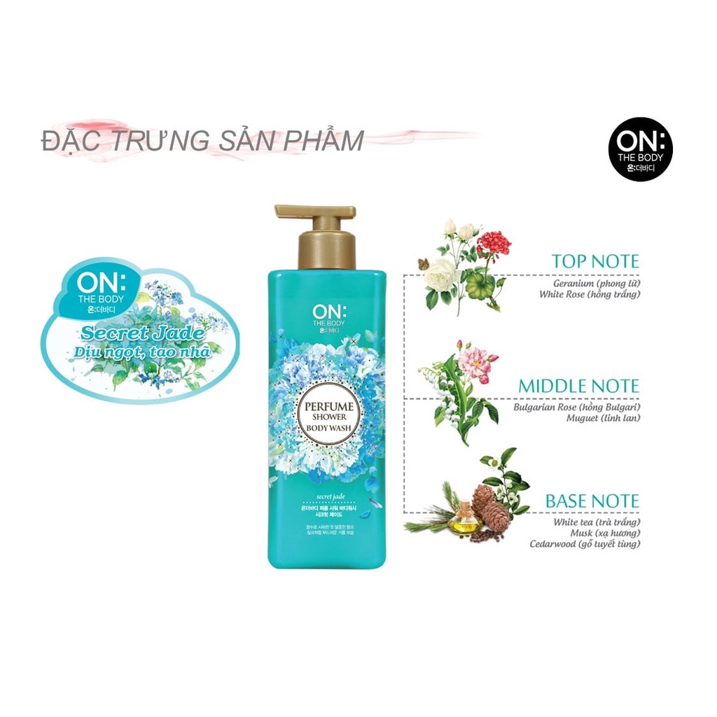 Sữa tắm On the Body Hàn Quốc hương nước hoa 500ml