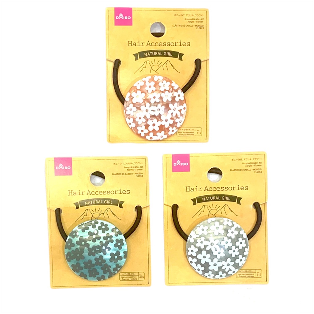 Daiso Cột tóc NT nhựa hình hoa