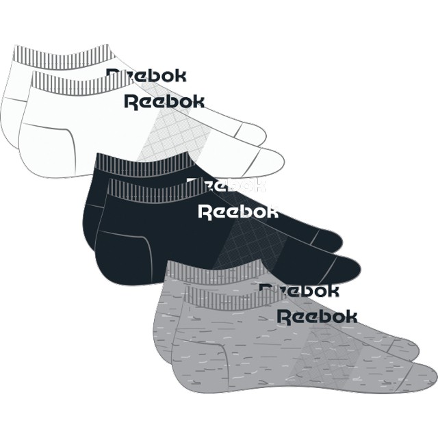 Bộ 3 Đôi Vớ Thể Thao Unisex Reebok Act Core Low Cut Sock 3P GH8229