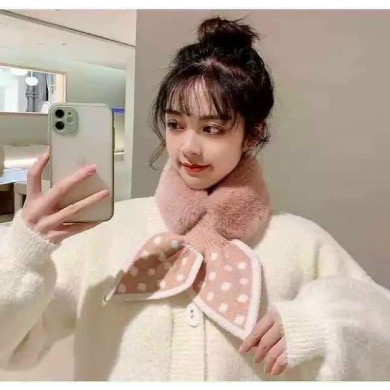 Khăn lông quàng cổ siêu xinh