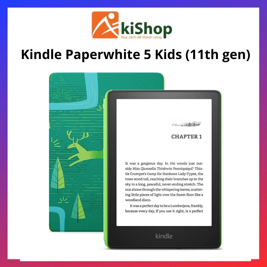 Máy đọc sách Kindle Paperwhite 5 Kid 8GB kèm cover chính hãng Akishop