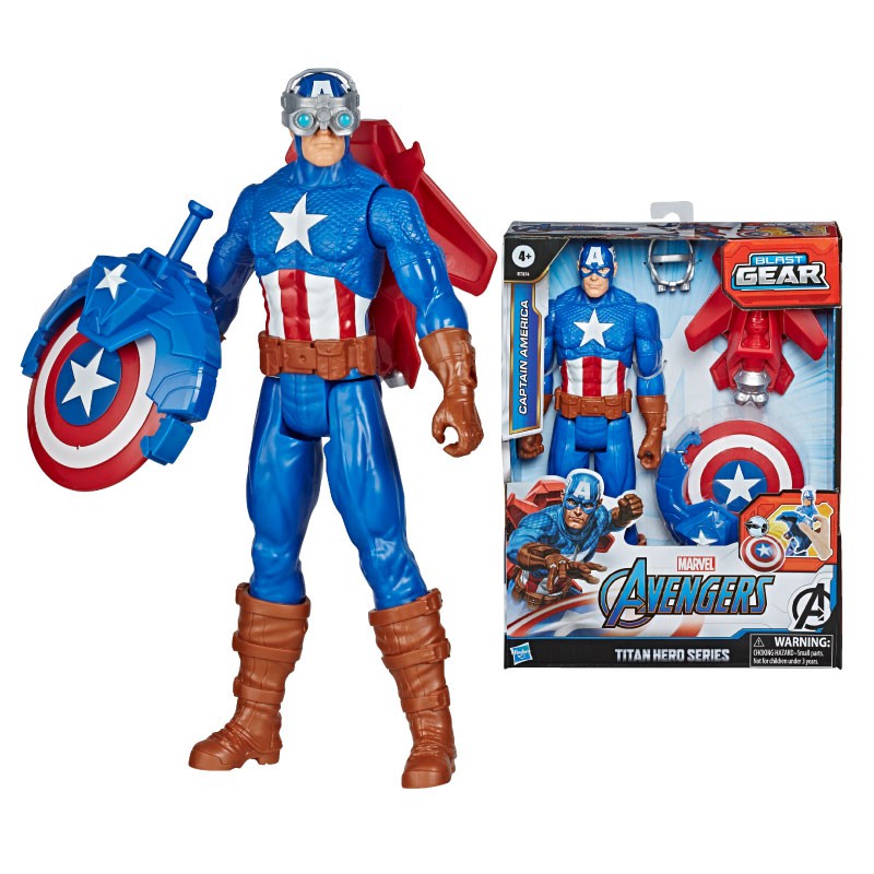 Đồ chơi Avengers siêu anh hùng Titan và khiên chiến Captain American E7374