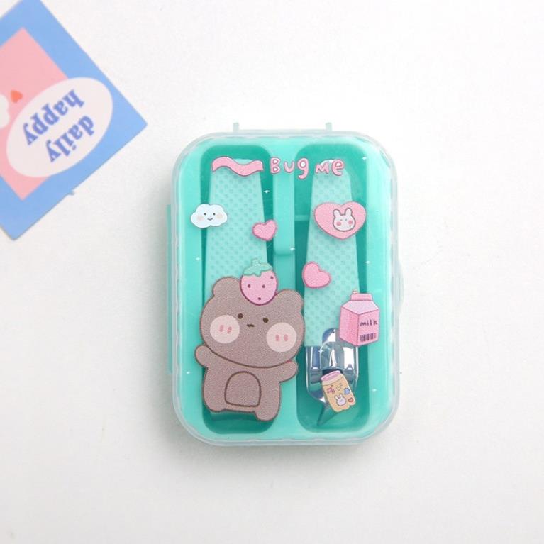 Bộ bấm móng tay 2 MÓN CÓ HỘP ĐỰNG tiện lợi