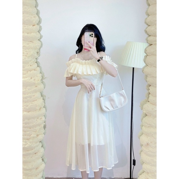 Đầm bèo xốp xếp li ngực 🎀🎀