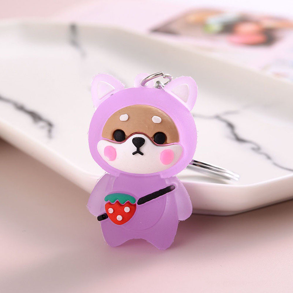 Móc Khóa Hình Chú Chó Shiba Dễ Thương Nhiều Màu Sắc