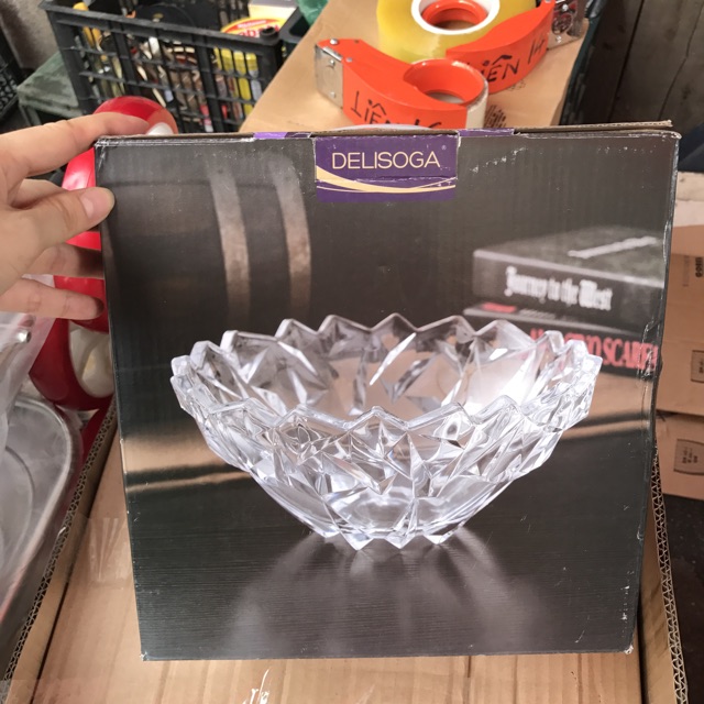 Bát/ Đĩa pha lê họa tiết khía hiện đại DELIGOSA