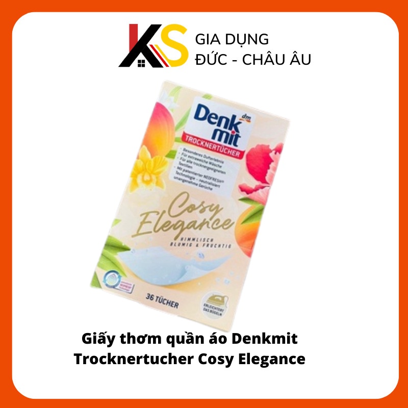 Giấy thơm quần áo Denkmit Trocknertucher Cosy Elegance