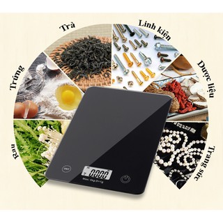 Cân Tiểu Li Điện Tử 5kg - 1g Cân Nhà Bếp Siêu Chính Xác Cân Bằng Kính Cường Lực Siêu Bền Khó Vỡ Nhỏ Gọn