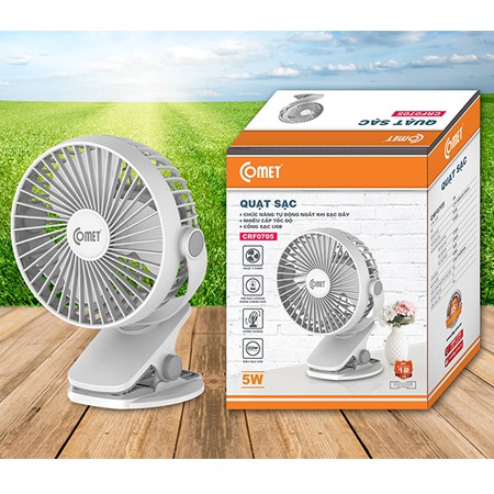 Quạt sạc Comet CRF0705 cao cấp bảo hành chính hãng