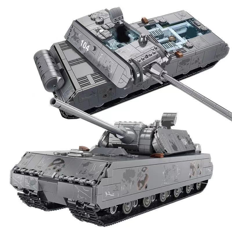 Mẫu Lắp Ráp Siêu Xe tăng Panlos 628009 2127Pcs Panzer VIII Maus German Heavy Tank
