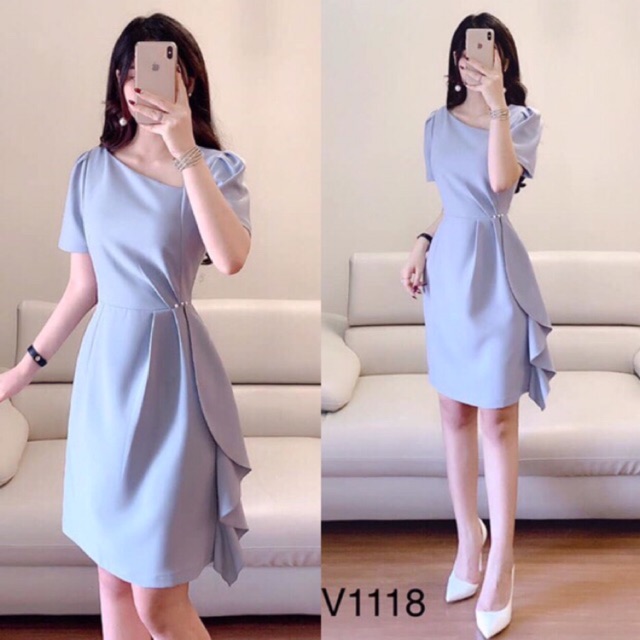 🍒Đầm xoè eo xếp li đính ngọc MLXL2XL