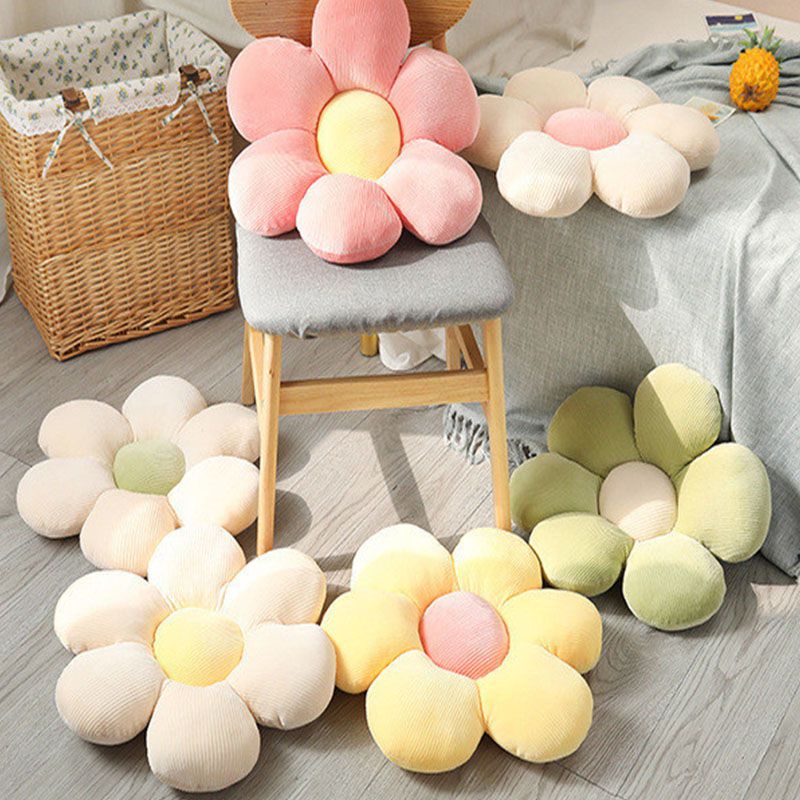 Đệm tựa lưng thiết kế hình bông hoa hoạt hình nhồi bông cho phòng khách/ phòng ngủ